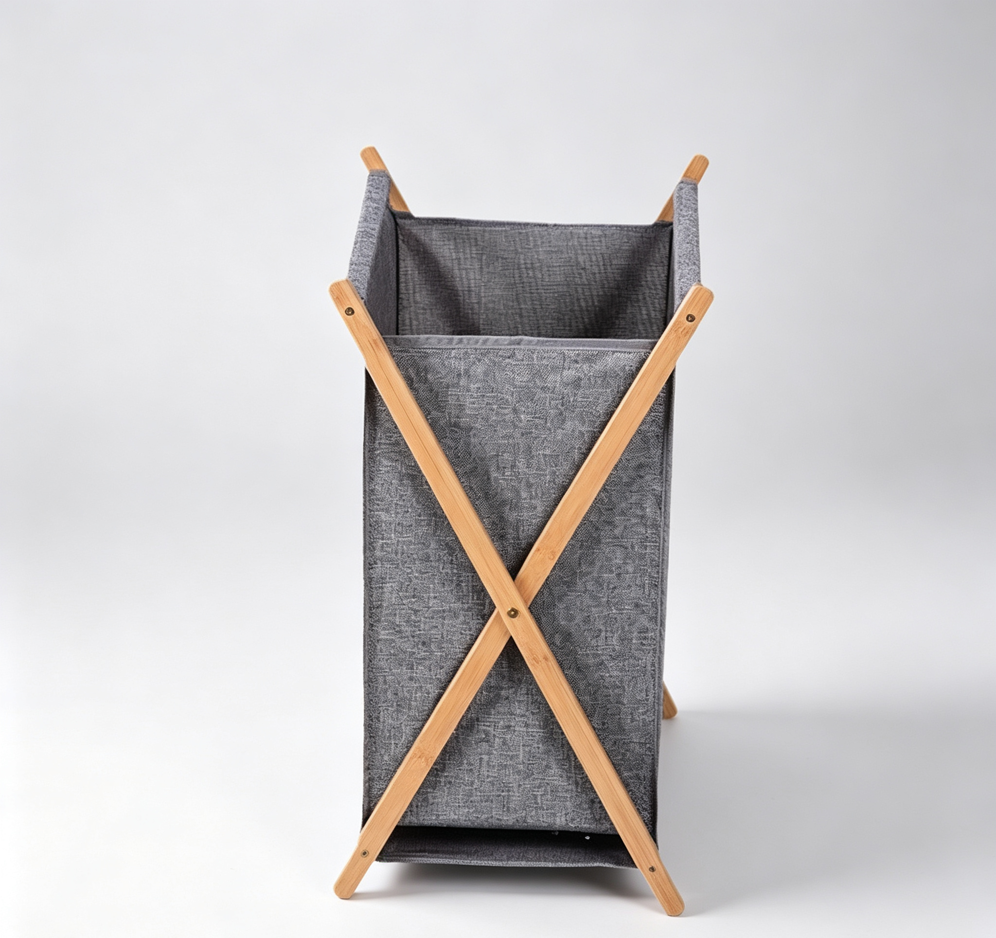 Foldable Bamboo Frame Linen Laundry Hamper